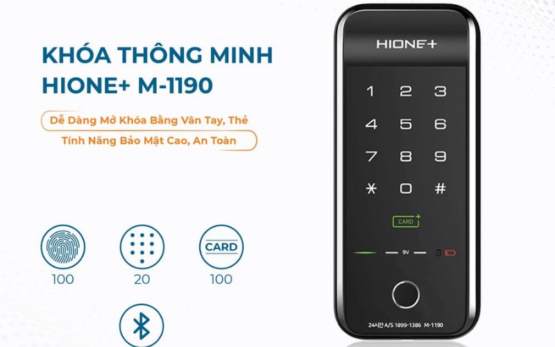 Khóa điện tử hàn quốc HIONE+ M-1190